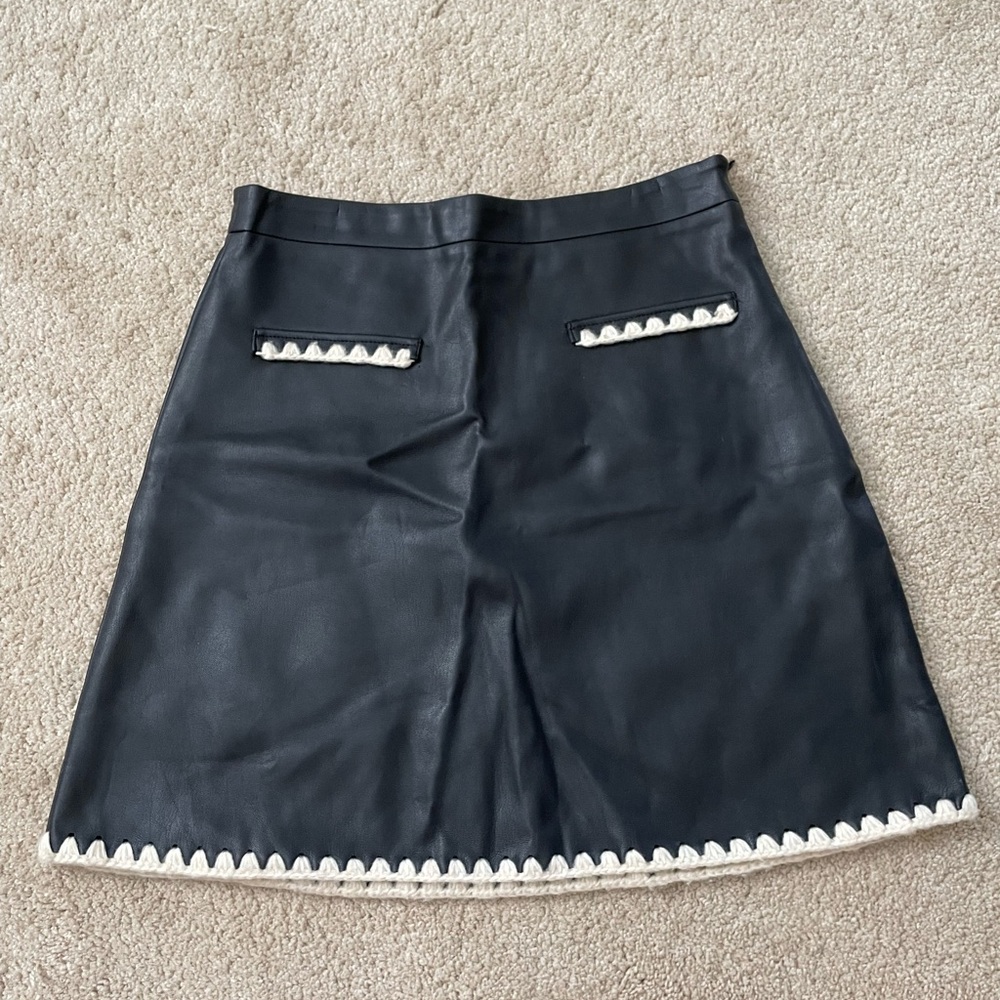 Faux Leather Mini Skirt Zara